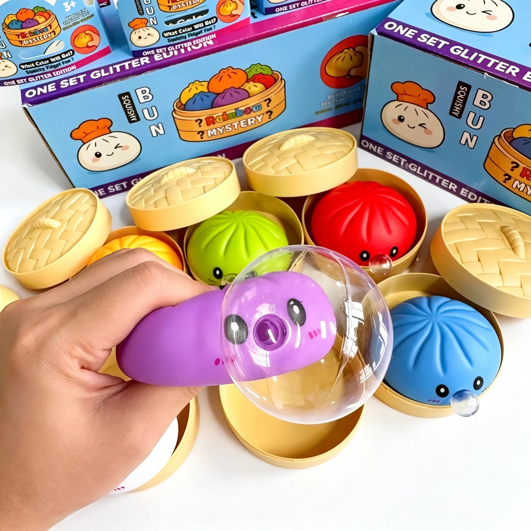 Dumpling Squishy con Burbujas