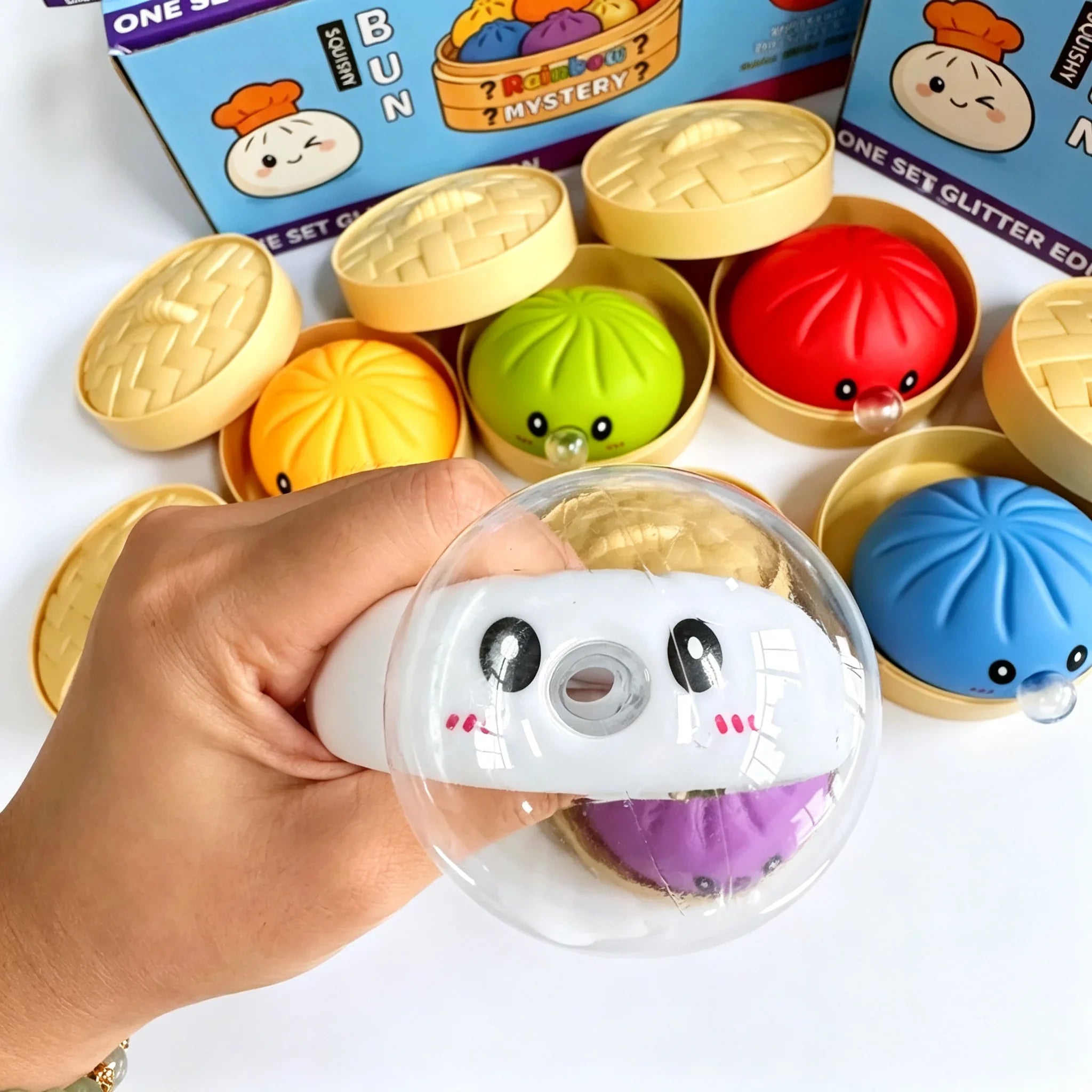Dumpling Squishy con Burbujas