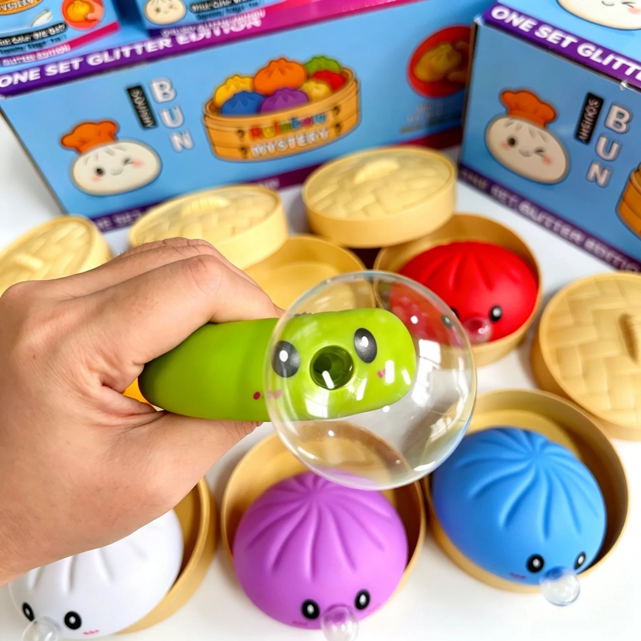 Dumpling Squishy con Burbujas