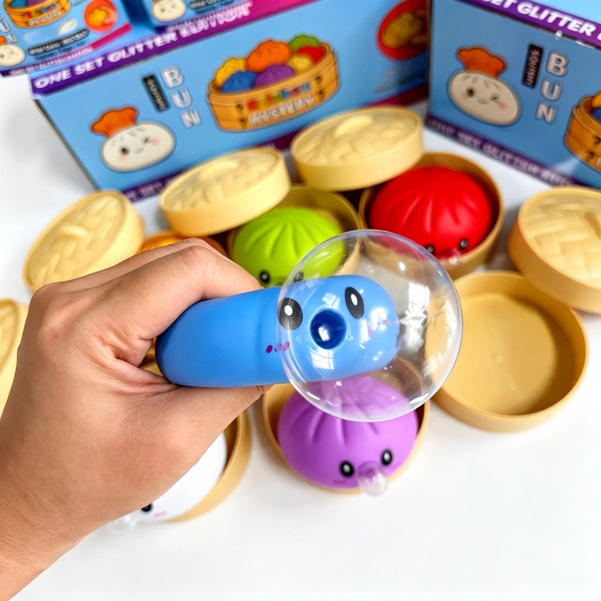 Dumpling Squishy con Burbujas