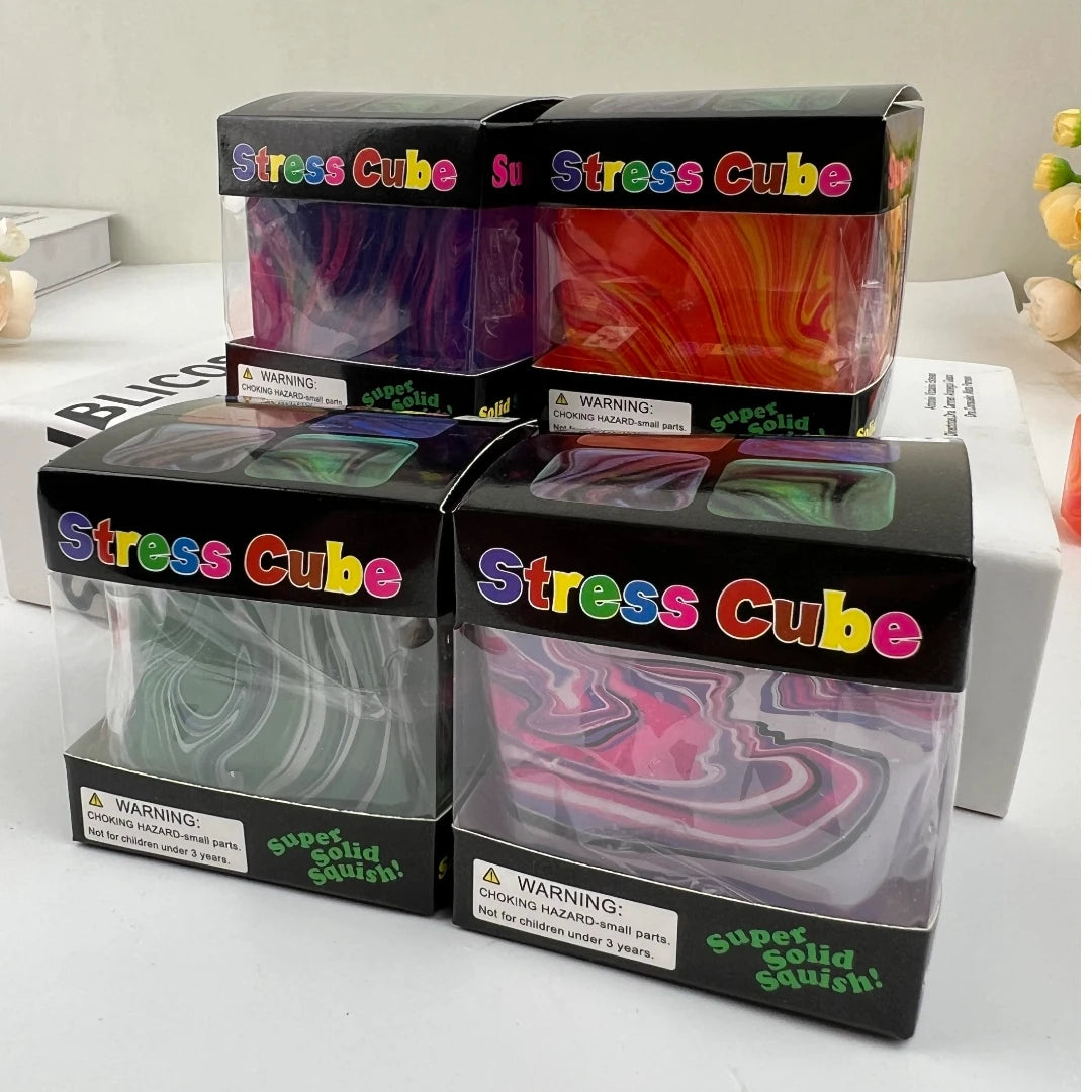 Squishy Cubo de Gel Sensorial – Estira, Aprieta y Relájate