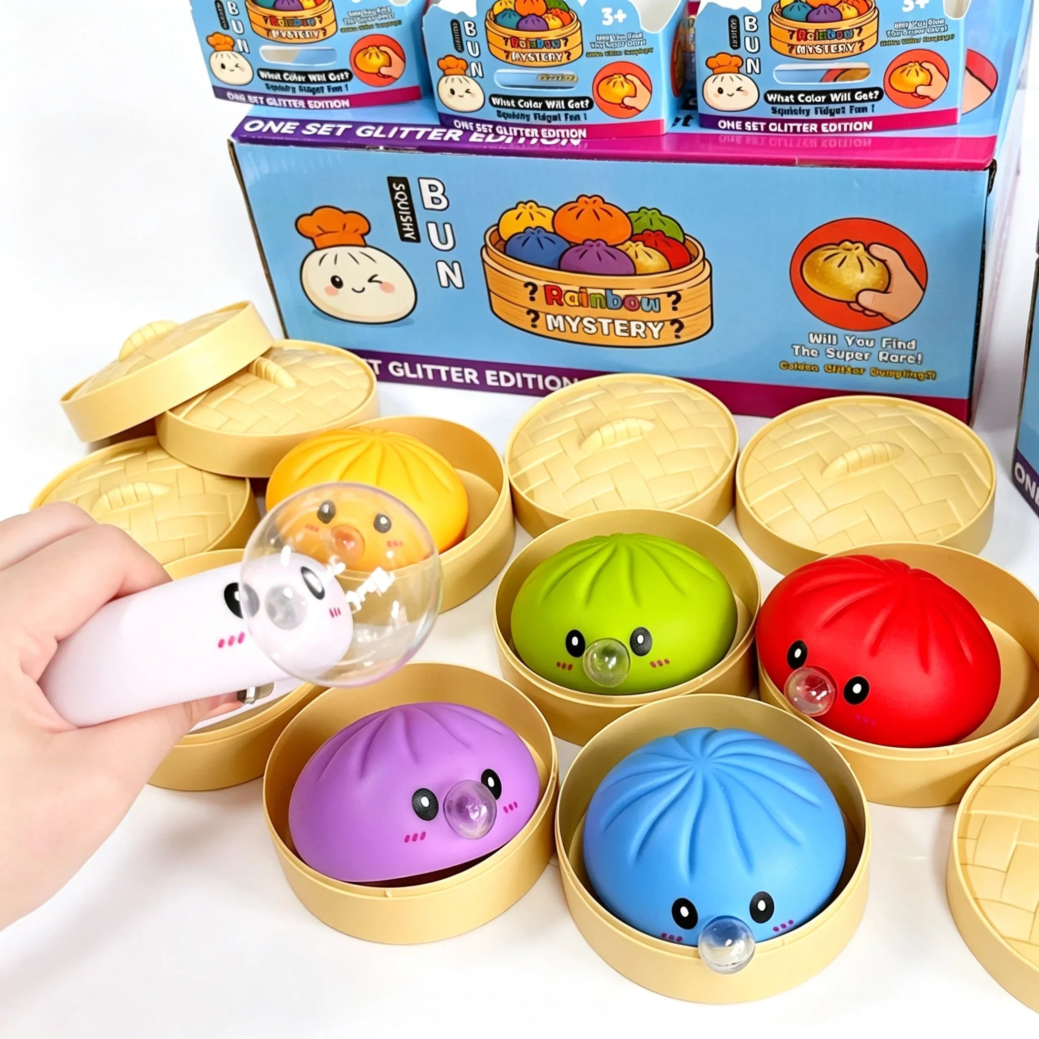Dumpling Squishy con Burbujas