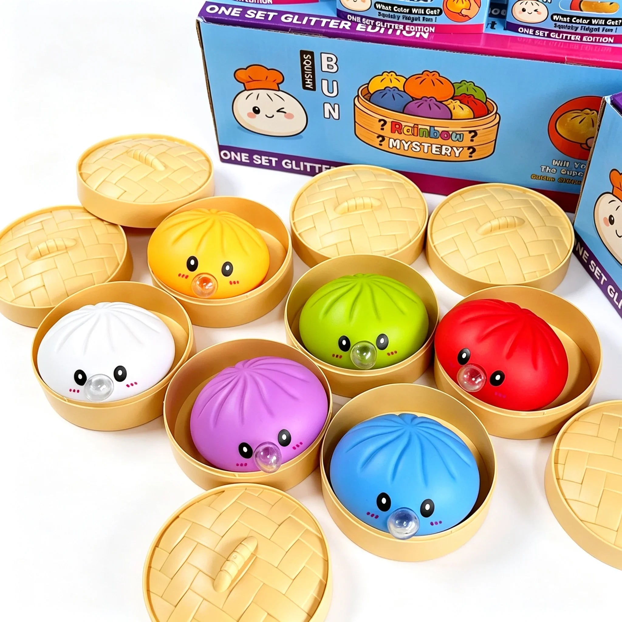 Dumpling Squishy con Burbujas