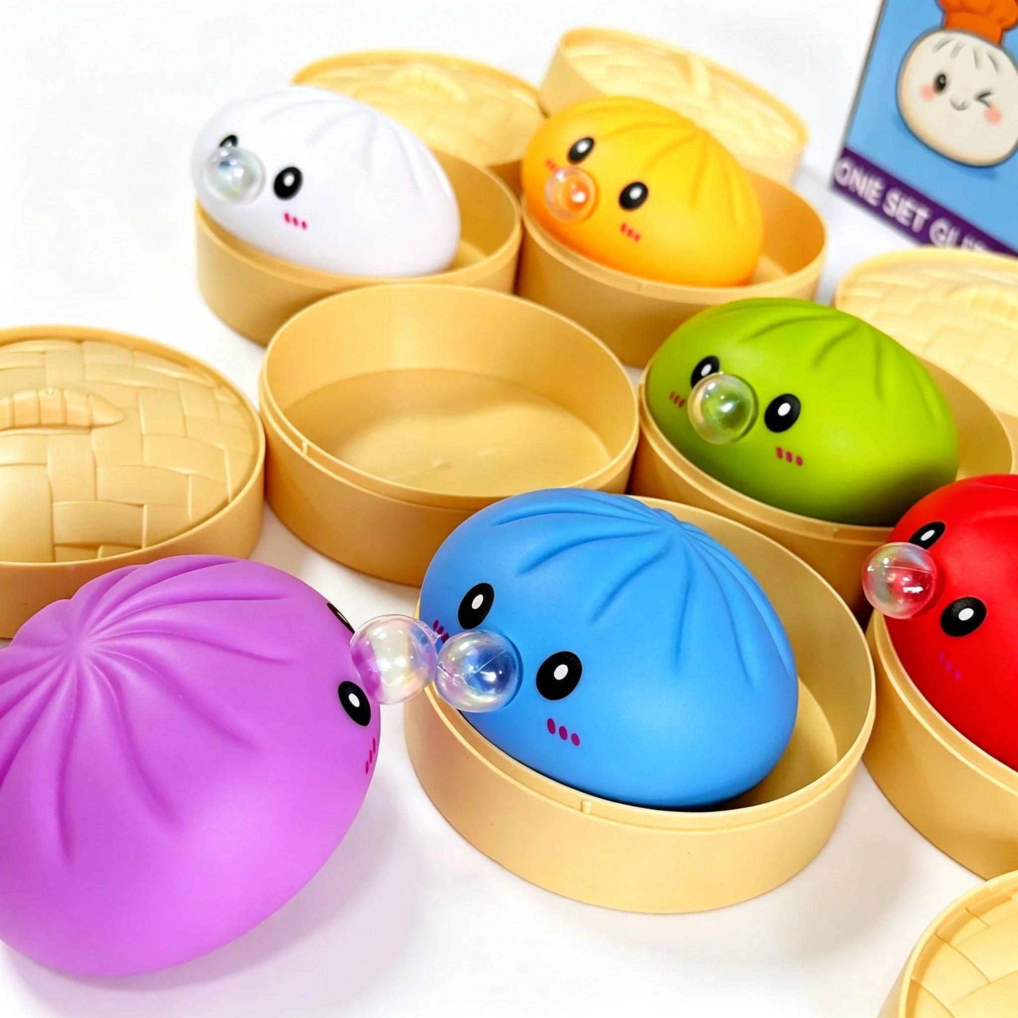 Dumpling Squishy con Burbujas