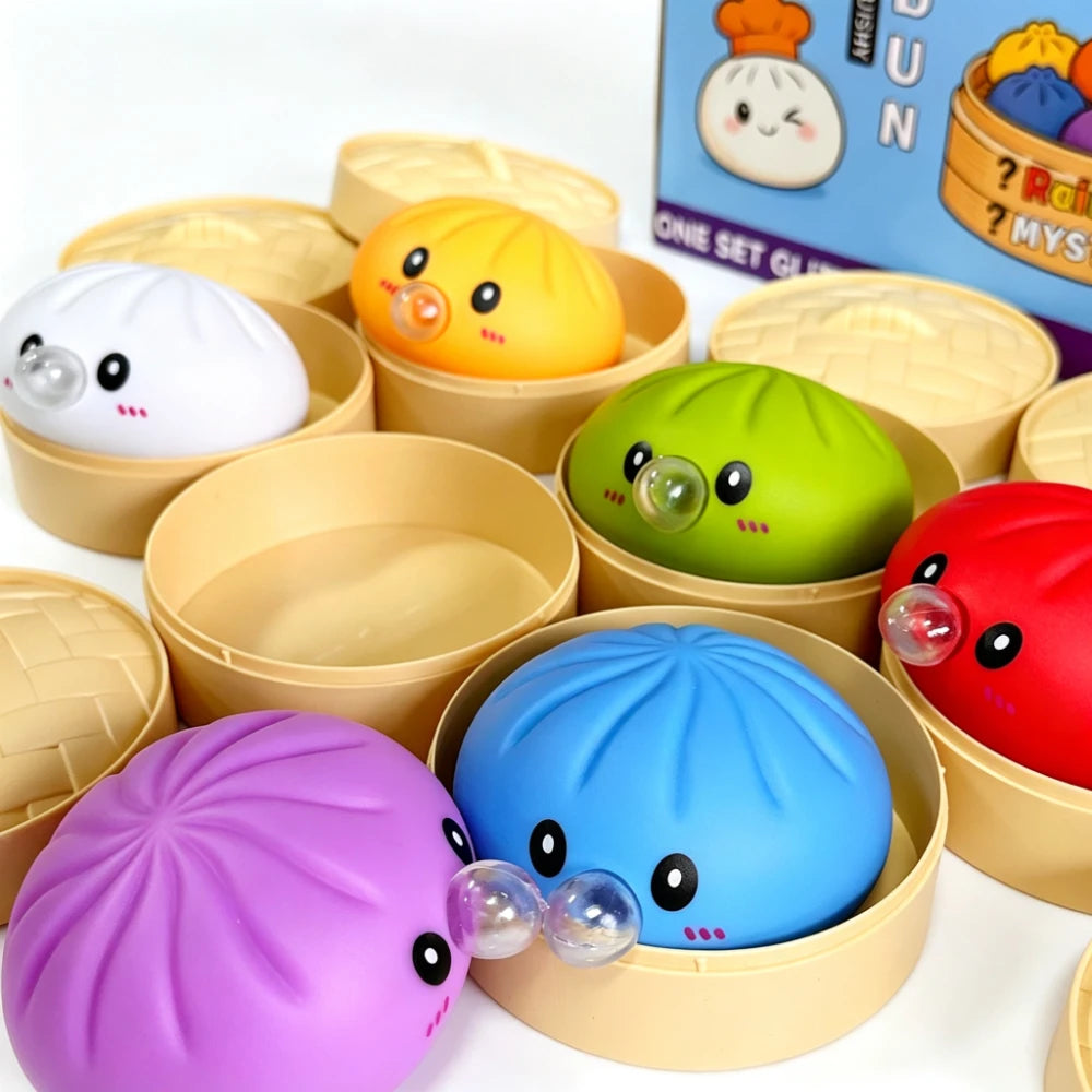 Dumpling Squishy con Burbujas