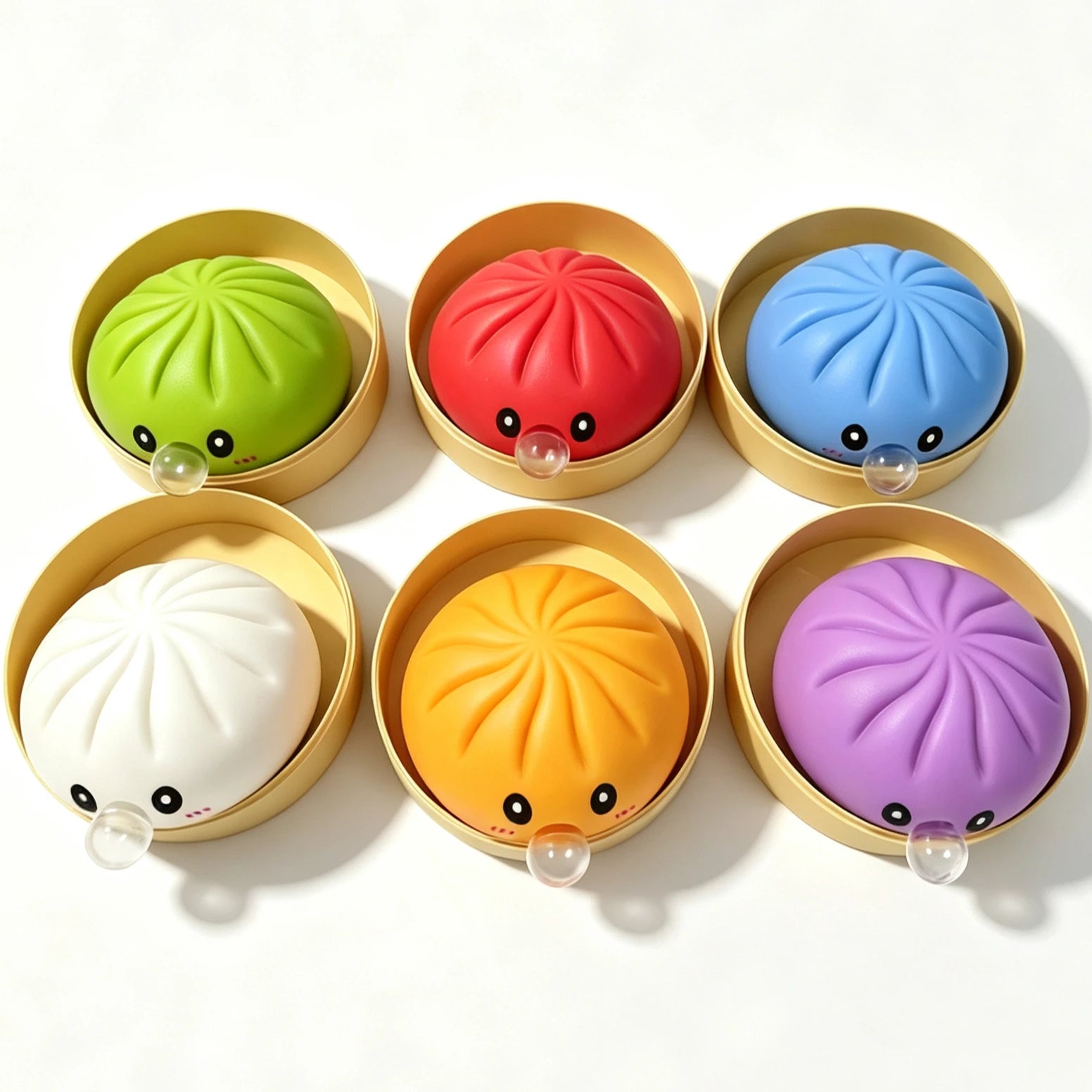 Dumpling Squishy con Burbujas