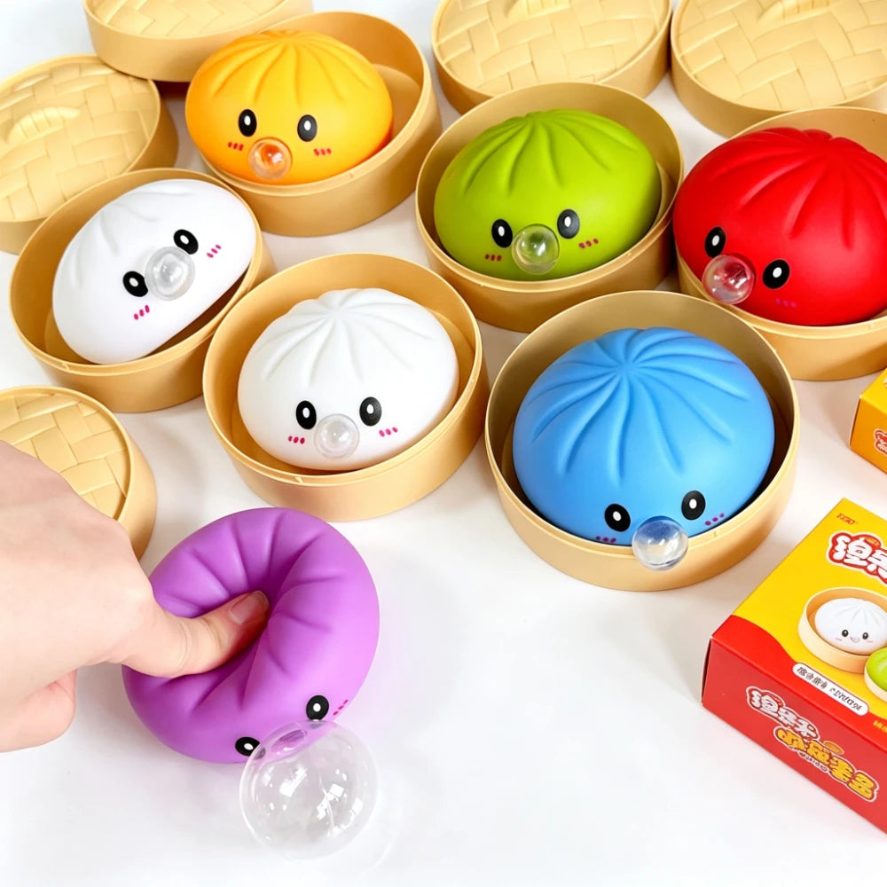 Dumpling Squishy con Burbujas