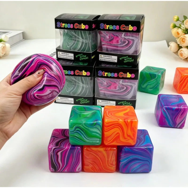 Squishy Cubo de Gel Sensorial – Estira, Aprieta y Relájate